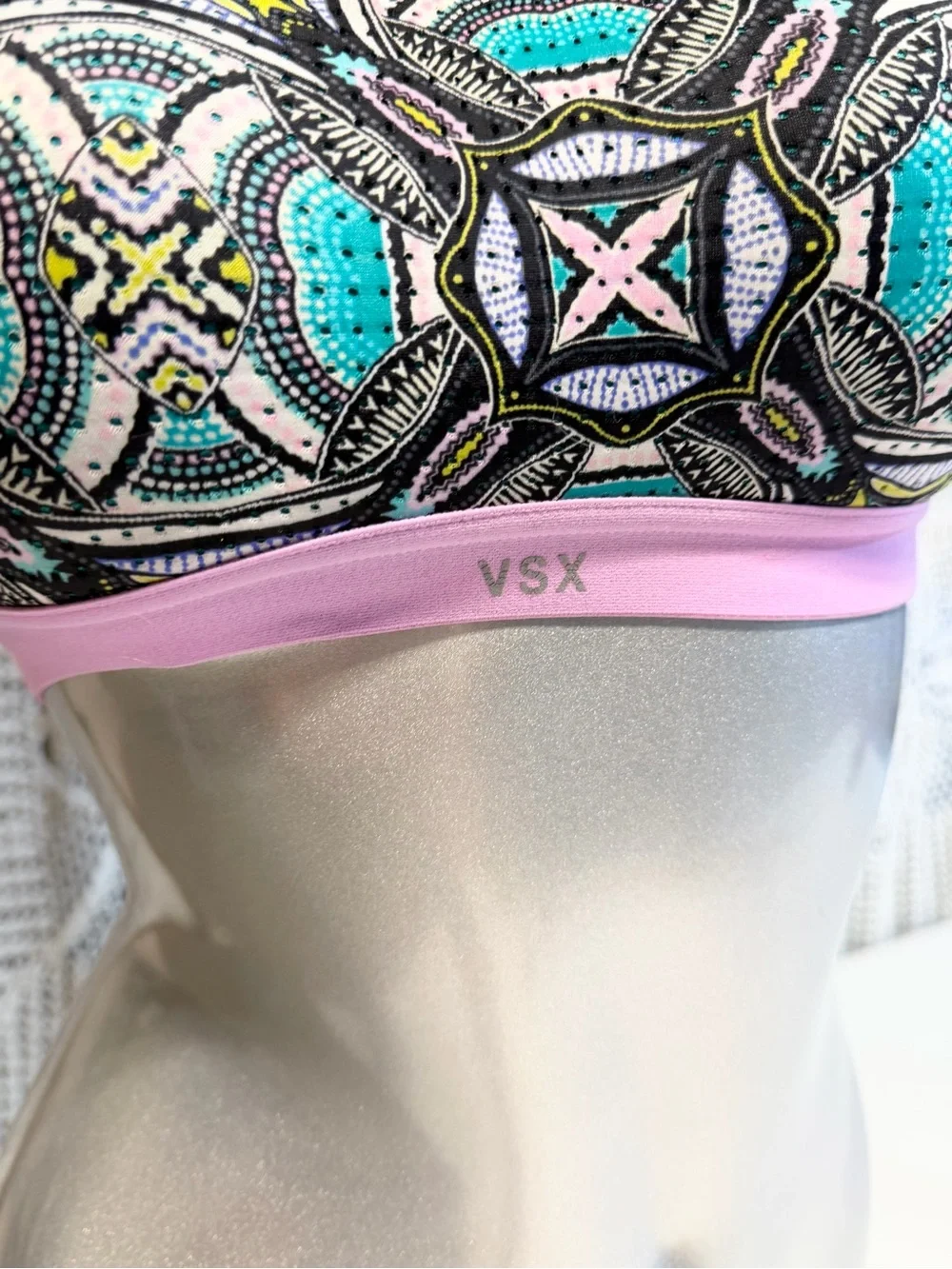 Victoria’s Secret VSX Sport bra 34B athletic swim top bralette cross back teal